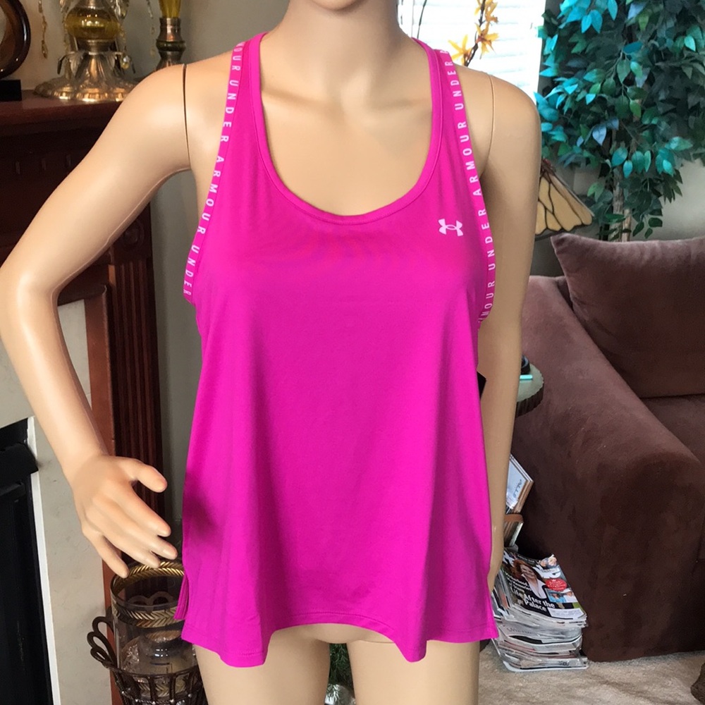 Brand New Under Armour Heatgear Pink Tank Top - Picture 15 of 15